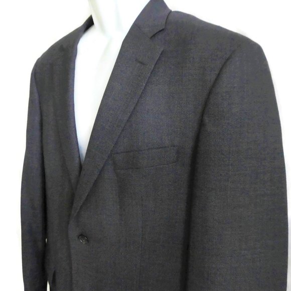 Jos A Bank Blazer Sports Coat Pure Wool Steel Grey 2 Button Dual Vent 42R - Picture 3 of 12